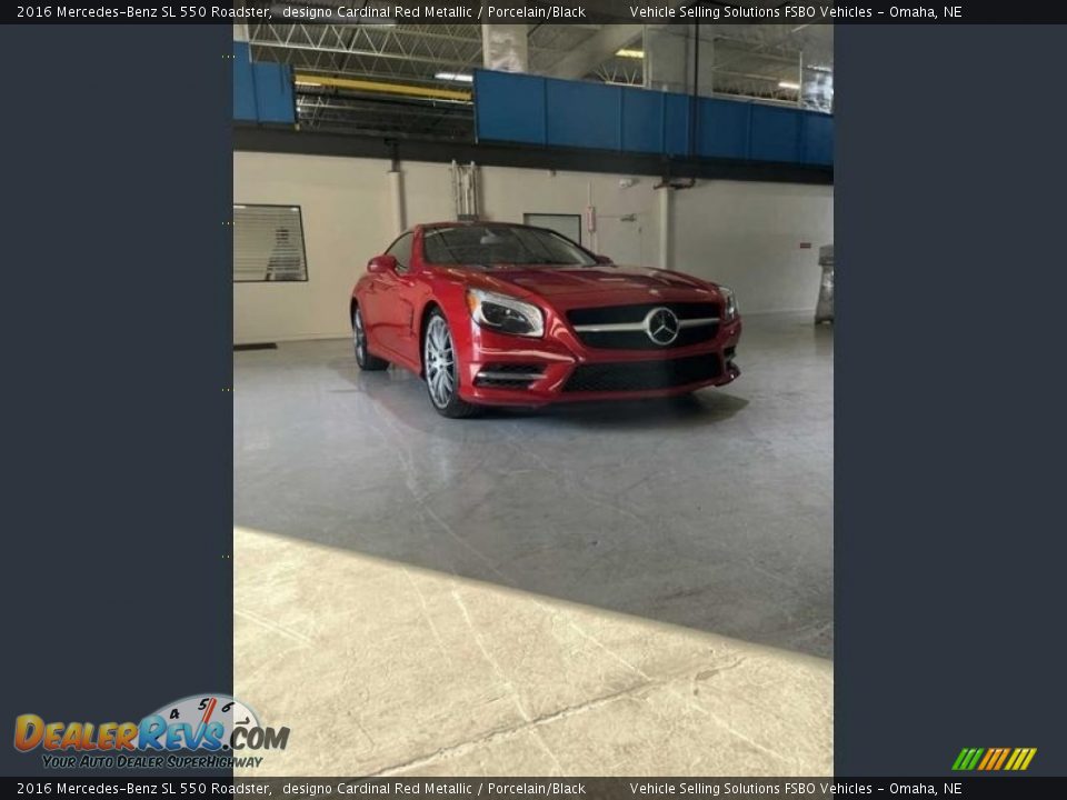 2016 Mercedes-Benz SL 550 Roadster designo Cardinal Red Metallic / Porcelain/Black Photo #17