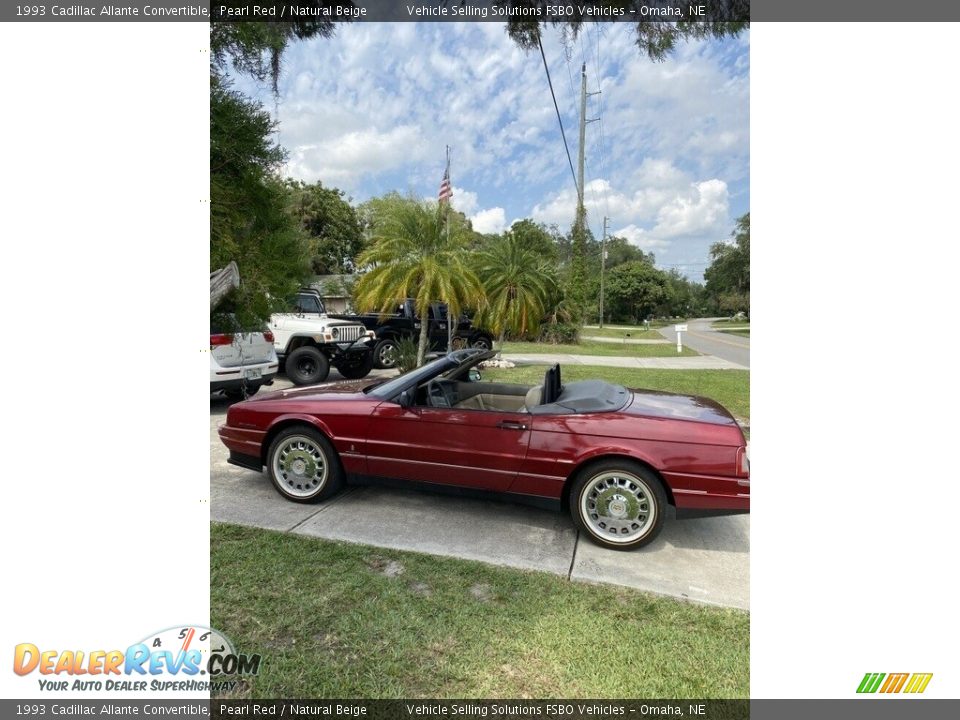 1993 Cadillac Allante Convertible Pearl Red / Natural Beige Photo #2