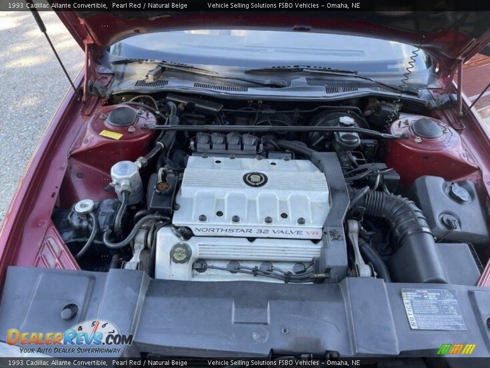 1993 Cadillac Allante Convertible Pearl Red / Natural Beige Photo #4