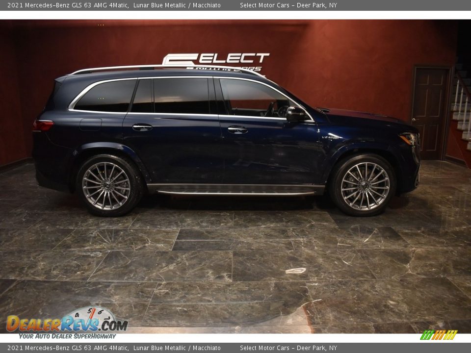 2021 Mercedes-Benz GLS 63 AMG 4Matic Lunar Blue Metallic / Macchiato Photo #4