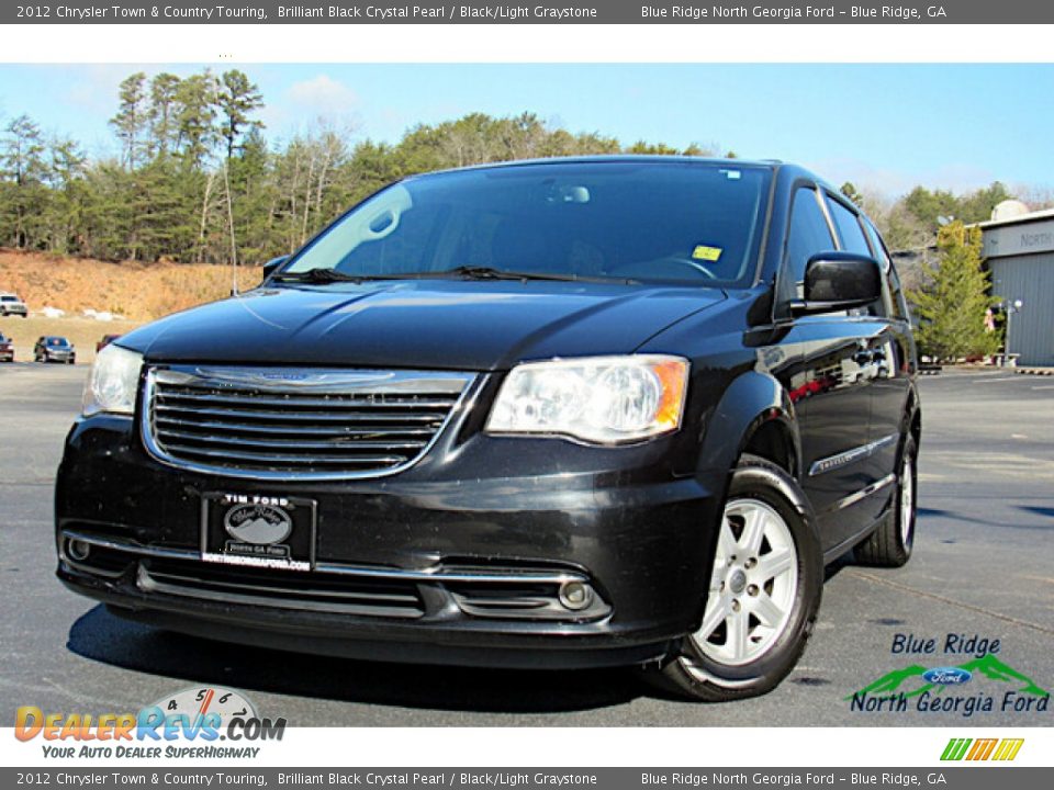 2012 Chrysler Town & Country Touring Brilliant Black Crystal Pearl / Black/Light Graystone Photo #1