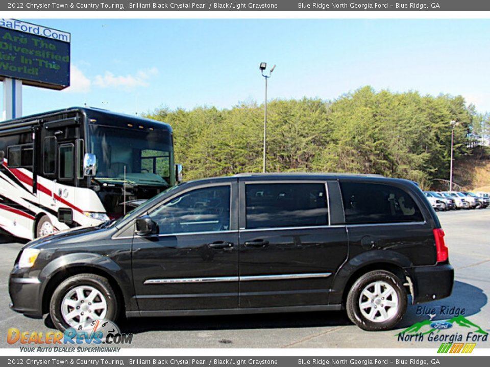 2012 Chrysler Town & Country Touring Brilliant Black Crystal Pearl / Black/Light Graystone Photo #2