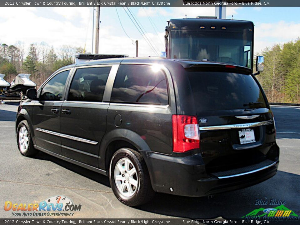 2012 Chrysler Town & Country Touring Brilliant Black Crystal Pearl / Black/Light Graystone Photo #3