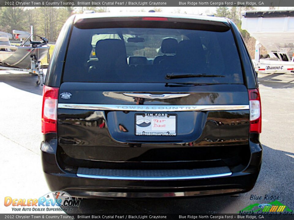 2012 Chrysler Town & Country Touring Brilliant Black Crystal Pearl / Black/Light Graystone Photo #4