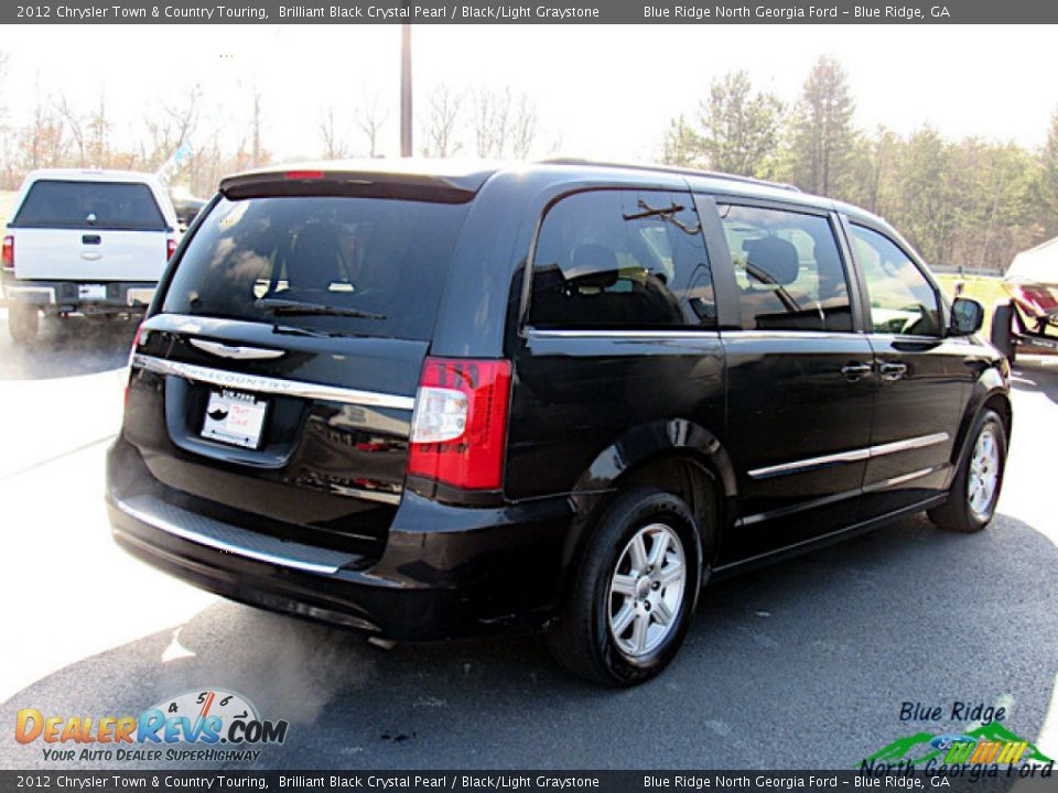 2012 Chrysler Town & Country Touring Brilliant Black Crystal Pearl / Black/Light Graystone Photo #5