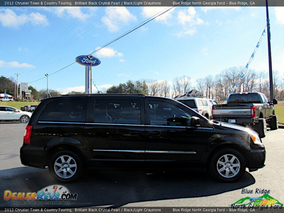 2012 Chrysler Town & Country Touring Brilliant Black Crystal Pearl / Black/Light Graystone Photo #6