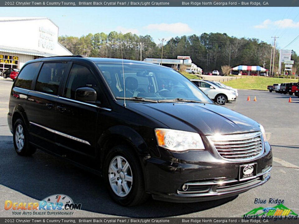 2012 Chrysler Town & Country Touring Brilliant Black Crystal Pearl / Black/Light Graystone Photo #7