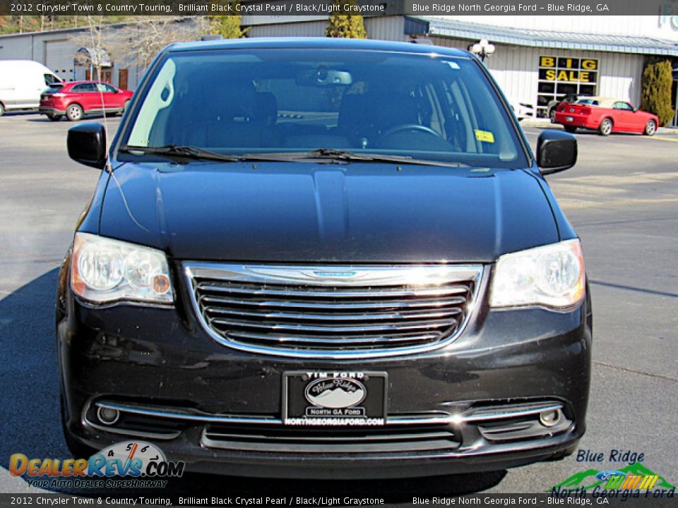 2012 Chrysler Town & Country Touring Brilliant Black Crystal Pearl / Black/Light Graystone Photo #8