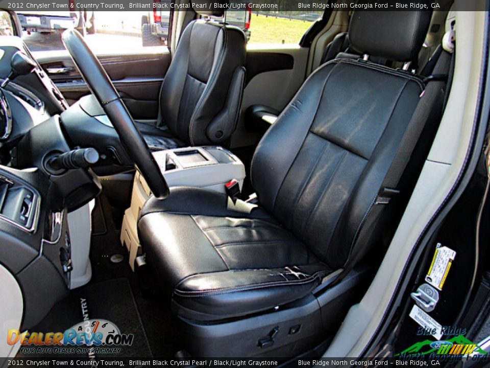 2012 Chrysler Town & Country Touring Brilliant Black Crystal Pearl / Black/Light Graystone Photo #11