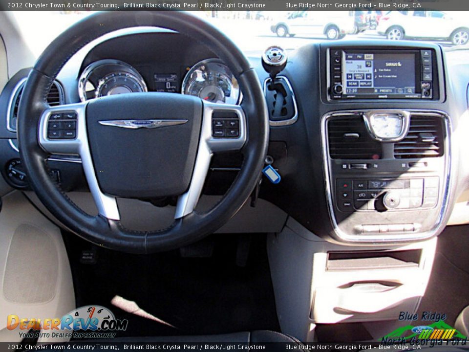 2012 Chrysler Town & Country Touring Brilliant Black Crystal Pearl / Black/Light Graystone Photo #16