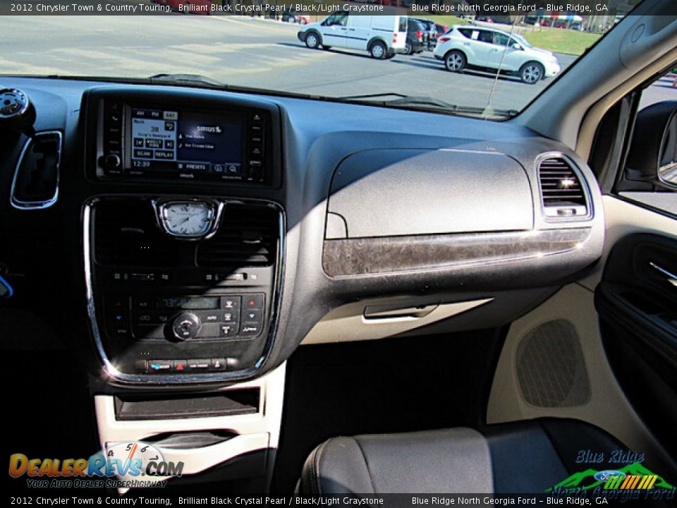 2012 Chrysler Town & Country Touring Brilliant Black Crystal Pearl / Black/Light Graystone Photo #17