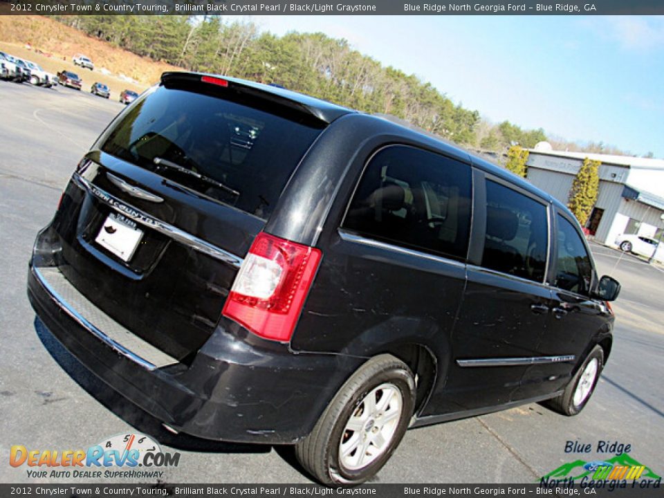 2012 Chrysler Town & Country Touring Brilliant Black Crystal Pearl / Black/Light Graystone Photo #27