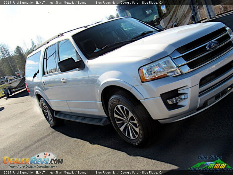 2015 Ford Expedition EL XLT Ingot Silver Metallic / Ebony Photo #28