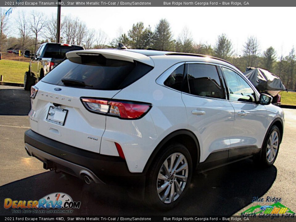 2021 Ford Escape Titanium 4WD Star White Metallic Tri-Coat / Ebony/Sandstone Photo #5