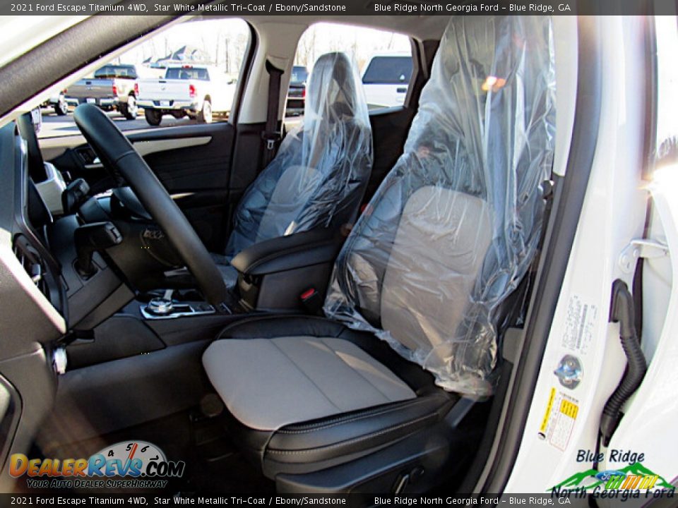 2021 Ford Escape Titanium 4WD Star White Metallic Tri-Coat / Ebony/Sandstone Photo #11