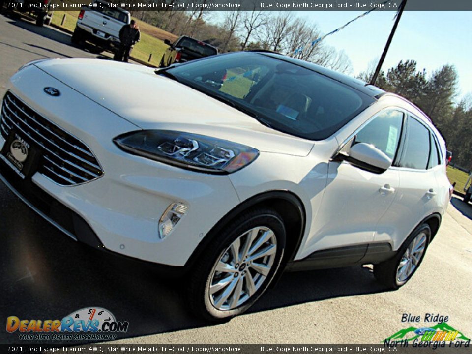 2021 Ford Escape Titanium 4WD Star White Metallic Tri-Coat / Ebony/Sandstone Photo #26