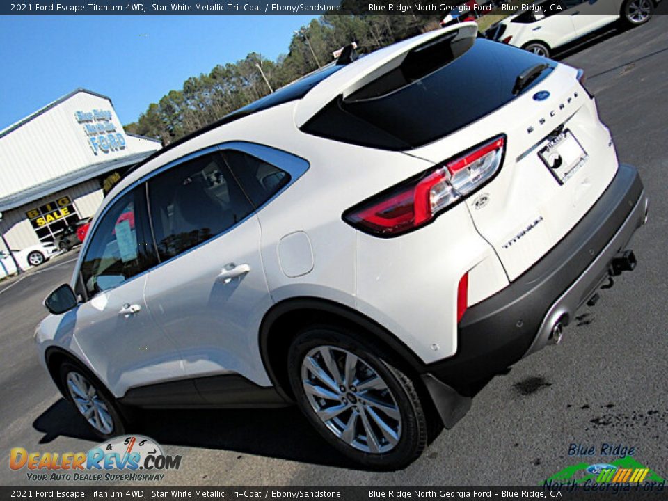 2021 Ford Escape Titanium 4WD Star White Metallic Tri-Coat / Ebony/Sandstone Photo #29