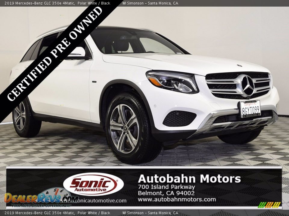 2019 Mercedes-Benz GLC 350e 4Matic Polar White / Black Photo #1