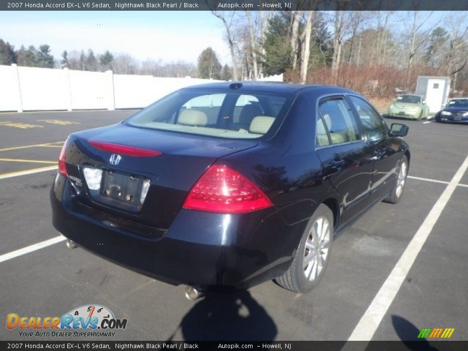 2007 Honda Accord EX-L V6 Sedan Nighthawk Black Pearl / Black Photo #3