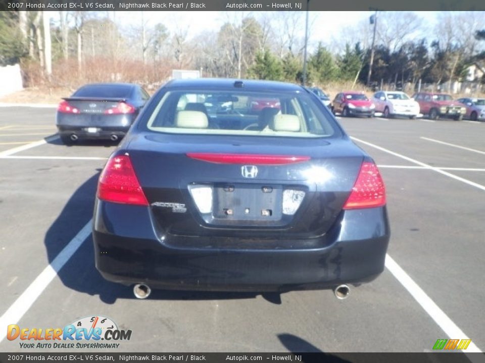 2007 Honda Accord EX-L V6 Sedan Nighthawk Black Pearl / Black Photo #4