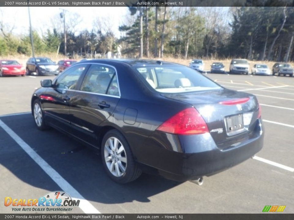 2007 Honda Accord EX-L V6 Sedan Nighthawk Black Pearl / Black Photo #5