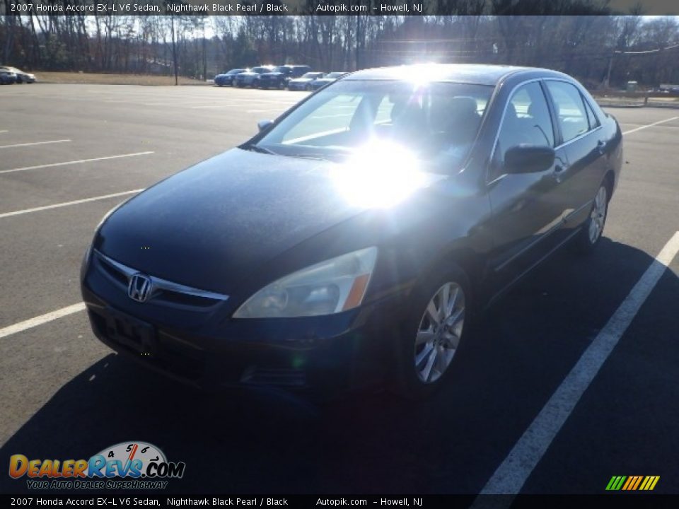 2007 Honda Accord EX-L V6 Sedan Nighthawk Black Pearl / Black Photo #6