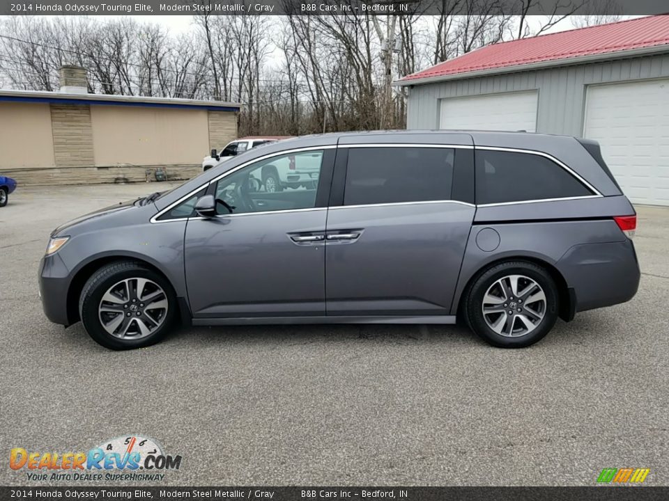 2014 Honda Odyssey Touring Elite Modern Steel Metallic / Gray Photo #2