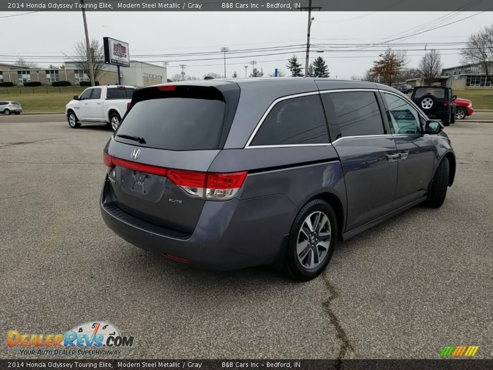 2014 Honda Odyssey Touring Elite Modern Steel Metallic / Gray Photo #5