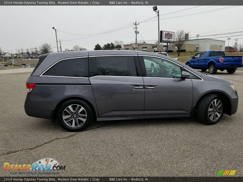 2014 Honda Odyssey Touring Elite Modern Steel Metallic / Gray Photo #6