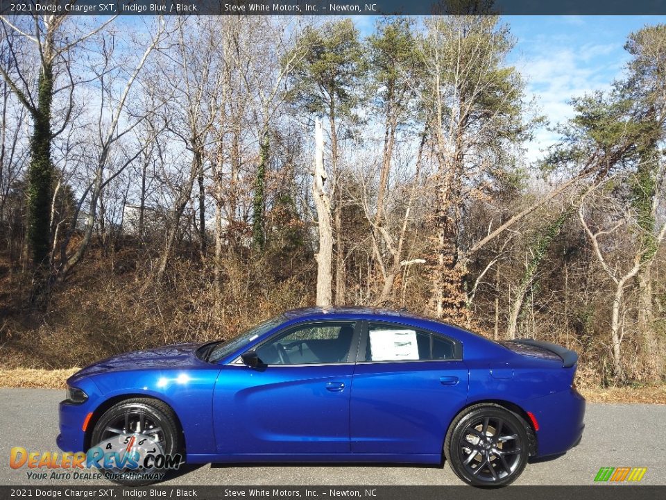 2021 Dodge Charger SXT Indigo Blue / Black Photo #1