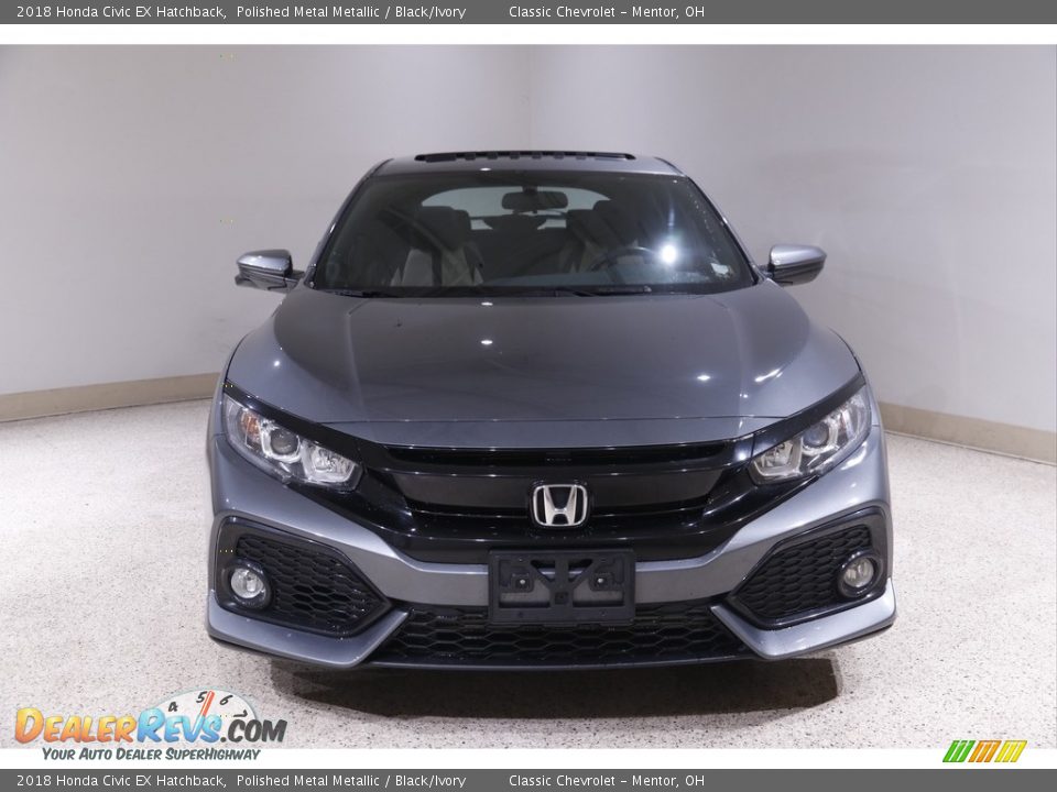 2018 Honda Civic EX Hatchback Polished Metal Metallic / Black/Ivory Photo #2