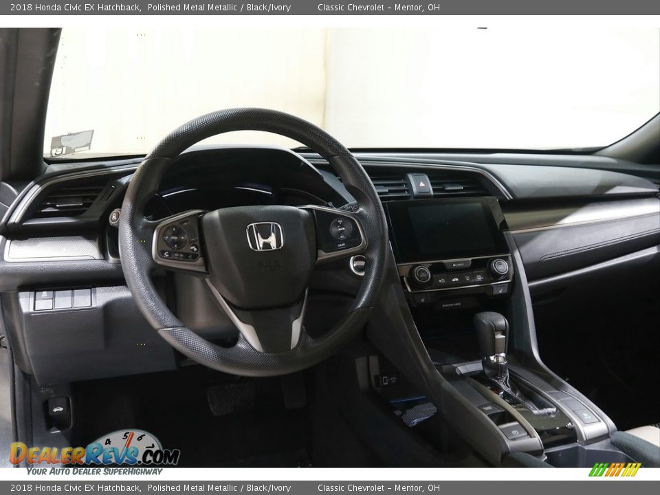 2018 Honda Civic EX Hatchback Polished Metal Metallic / Black/Ivory Photo #6