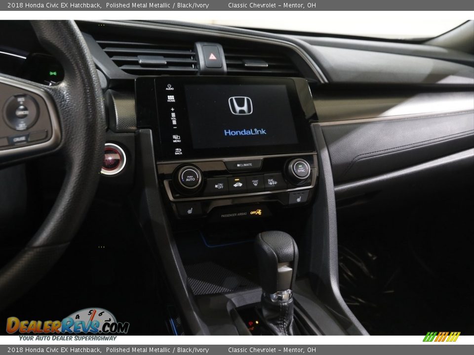 2018 Honda Civic EX Hatchback Polished Metal Metallic / Black/Ivory Photo #9