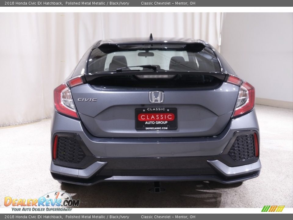 2018 Honda Civic EX Hatchback Polished Metal Metallic / Black/Ivory Photo #18