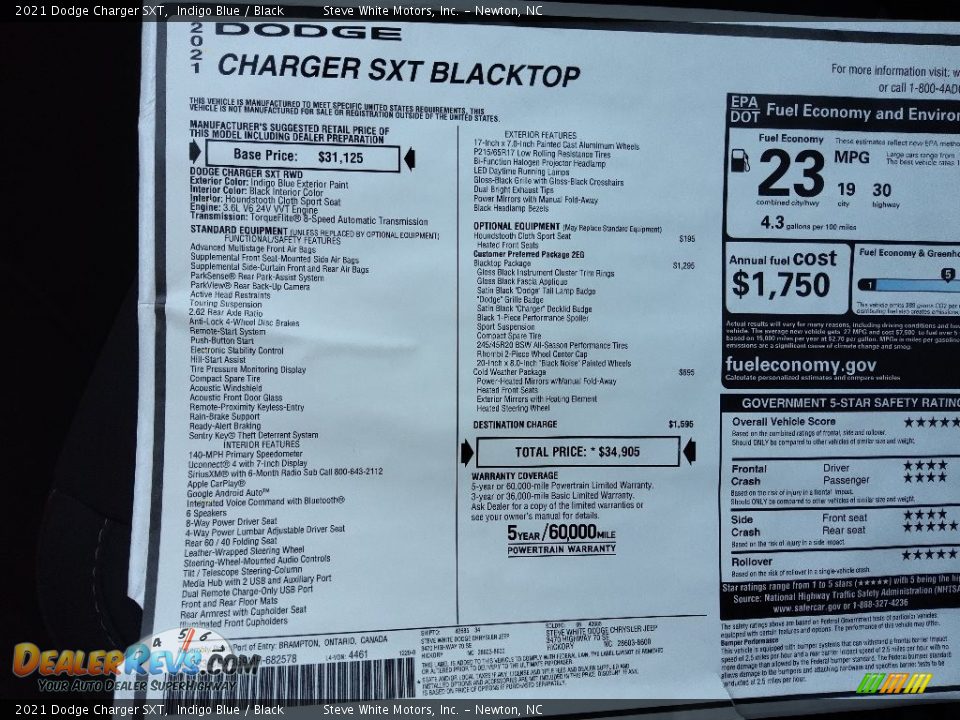 2021 Dodge Charger SXT Indigo Blue / Black Photo #27