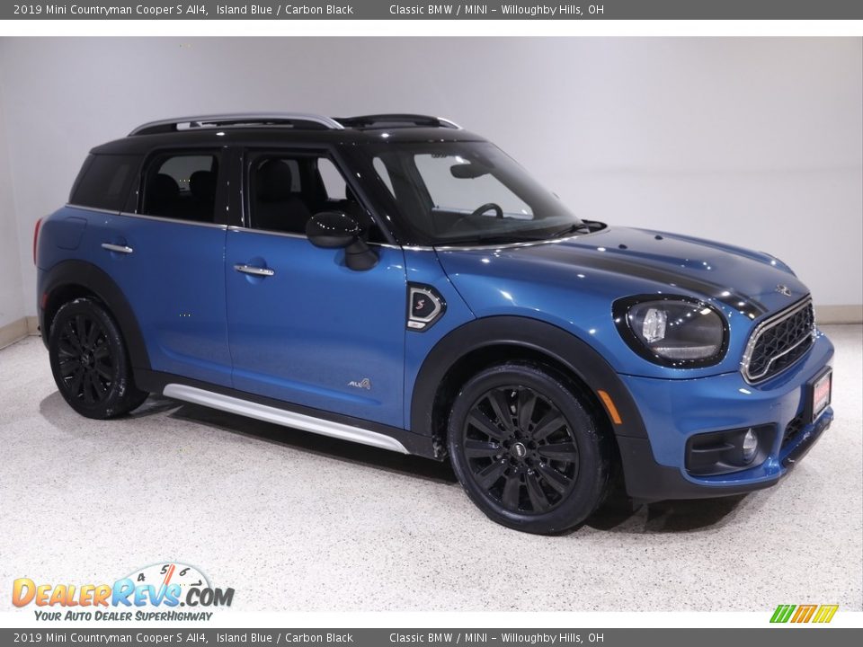 2019 Mini Countryman Cooper S All4 Island Blue / Carbon Black Photo #1