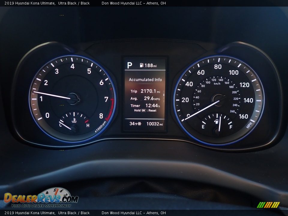 2019 Hyundai Kona Ultimate Ultra Black / Black Photo #30