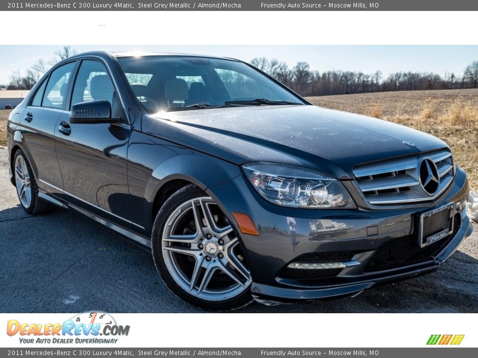 2011 Mercedes-Benz C 300 Luxury 4Matic Steel Grey Metallic / Almond/Mocha Photo #1