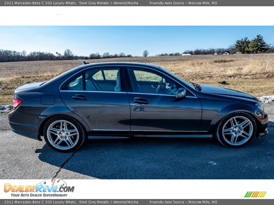 2011 Mercedes-Benz C 300 Luxury 4Matic Steel Grey Metallic / Almond/Mocha Photo #3