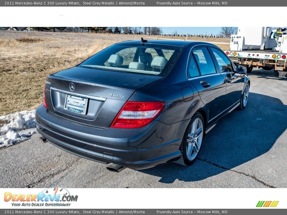 2011 Mercedes-Benz C 300 Luxury 4Matic Steel Grey Metallic / Almond/Mocha Photo #4