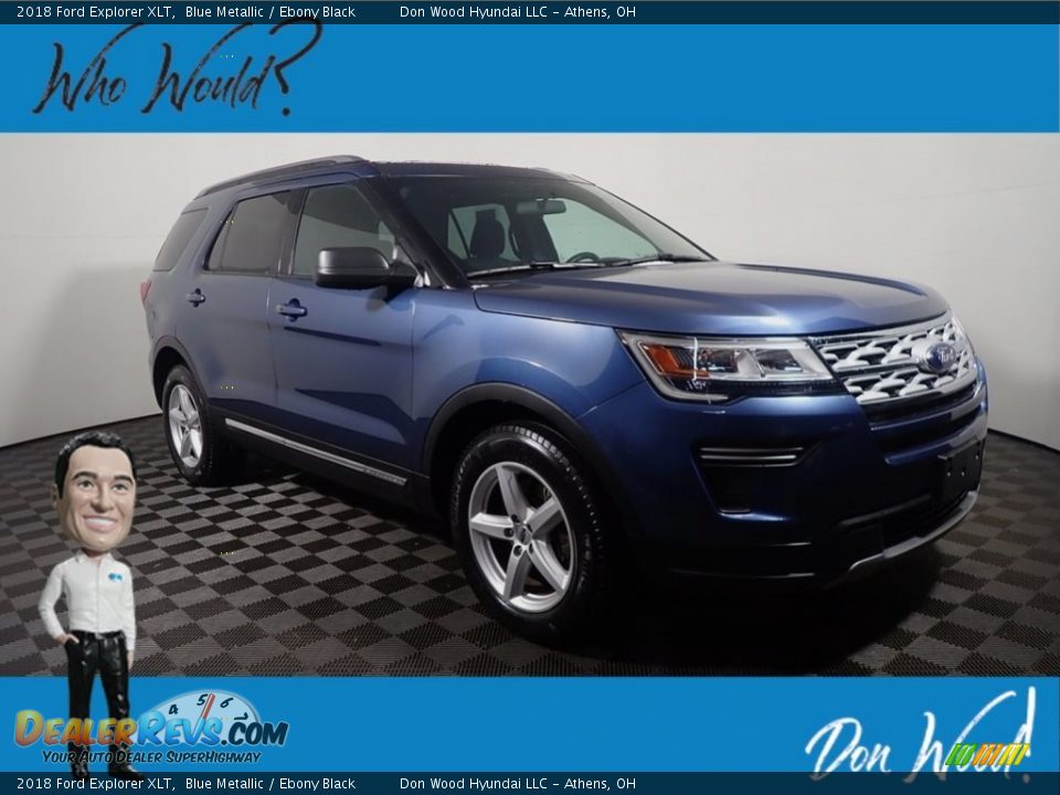 2018 Ford Explorer XLT Blue Metallic / Ebony Black Photo #1