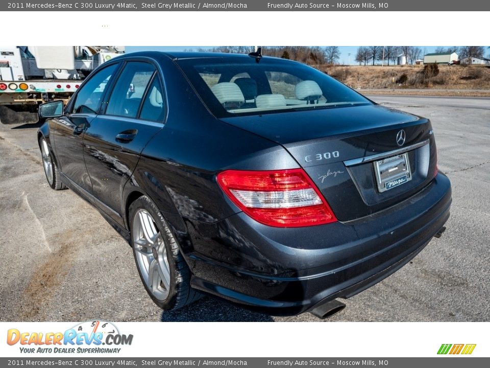 2011 Mercedes-Benz C 300 Luxury 4Matic Steel Grey Metallic / Almond/Mocha Photo #6