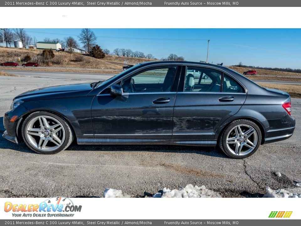 2011 Mercedes-Benz C 300 Luxury 4Matic Steel Grey Metallic / Almond/Mocha Photo #7