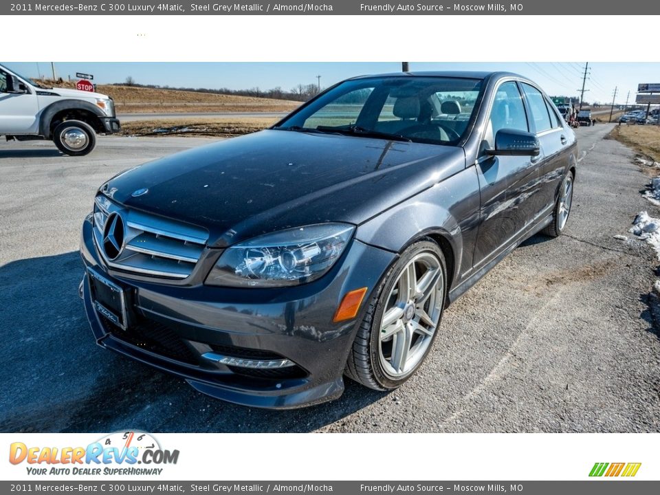 2011 Mercedes-Benz C 300 Luxury 4Matic Steel Grey Metallic / Almond/Mocha Photo #8