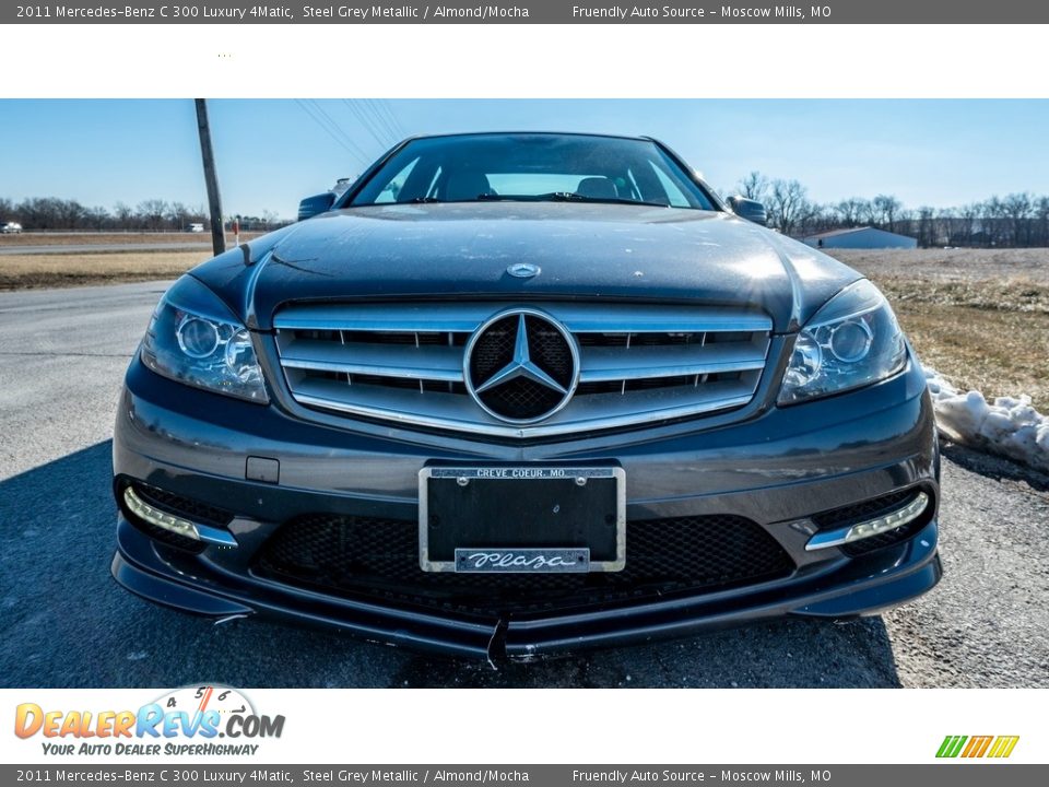 2011 Mercedes-Benz C 300 Luxury 4Matic Steel Grey Metallic / Almond/Mocha Photo #9