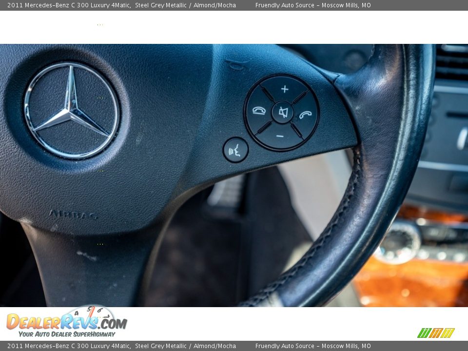 2011 Mercedes-Benz C 300 Luxury 4Matic Steel Grey Metallic / Almond/Mocha Photo #33