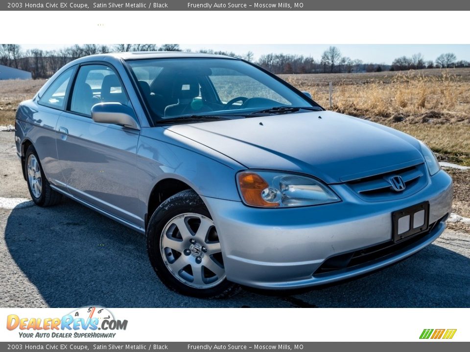 2003 Honda Civic EX Coupe Satin Silver Metallic / Black Photo #1