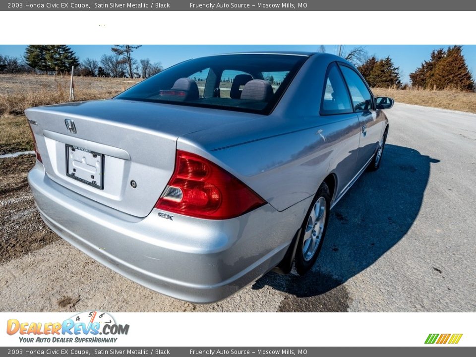 2003 Honda Civic EX Coupe Satin Silver Metallic / Black Photo #4