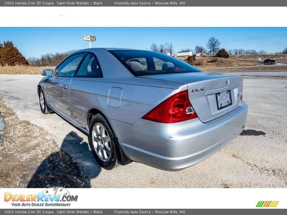 2003 Honda Civic EX Coupe Satin Silver Metallic / Black Photo #6