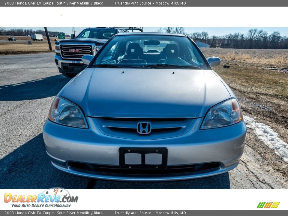 2003 Honda Civic EX Coupe Satin Silver Metallic / Black Photo #9